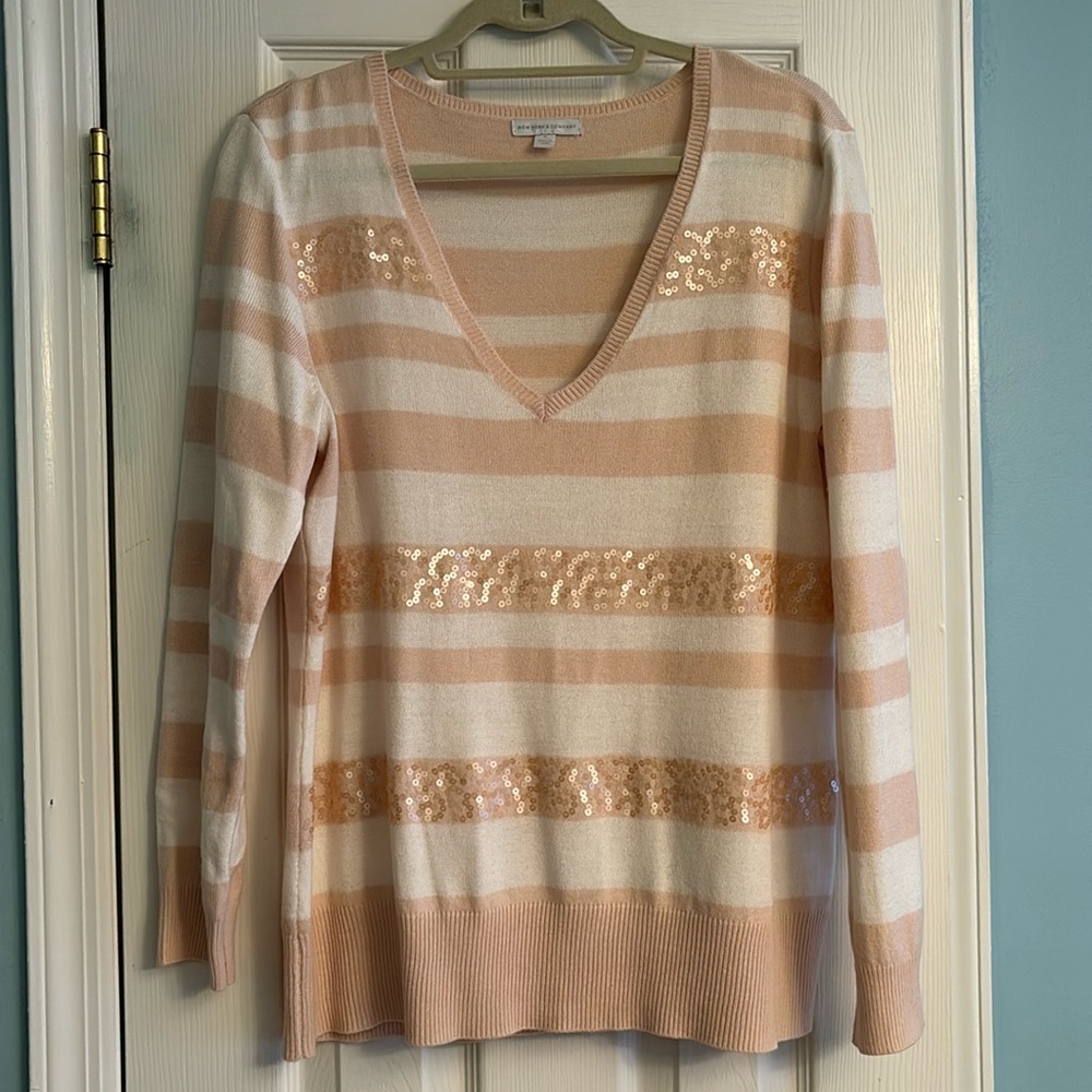 NY&Co Pink Sequined Sweater